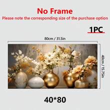 3件套现代抽象花卉花瓶帆布墙画 - 客厅、卧室、办公室装饰 - 完美礼物 - 帆布材质（带框），墙画，海报，生日毕业礼物 - 彩色 - 查看 19