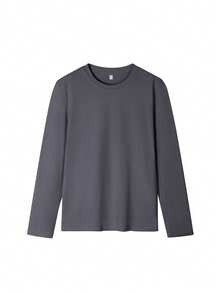 3pcs,Women's Autumn And Winter Solid Color Round Neck Long Sleeved T Shirt ,Casual Loose And Versatile Holiday Style Tops,Fashionable Fall Women Clothes Suitable For Daily Wear