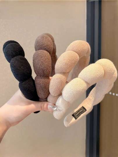 1pc Women Headband, Autumn/Winter Cloud Decor Elastic Wide-Edge Hairband, Non-Slip Facial Wash Adult Hair Accessories,Hairband,Hair Hoop Headbands Head Accessories