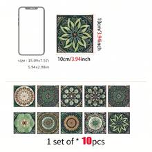 OUTANA 10/20片 Home Life PVC 幾何波希米亞風自黏壁紙，可移除牆貼，DIY 撕貼式乙烯基牆面裝飾，防水、耐污、易清潔乙烯基家居貼紙，適用於客廳、臥室、廚房、浴室和辦公室裝飾。非常適合裝飾家具、覆蓋廚房瓷磚、裝飾電視背景牆、提升防水乙烯基地板的美感。 - 彩色 - 查看 17