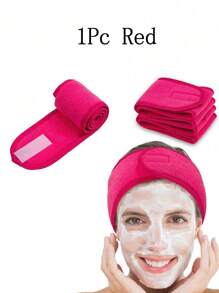 1件/3件/5件装可调节宽发带瑜伽SPA沐浴淋浴化妆洗脸美容头带女士化妆配饰发饰 - 黑色 - 查看 11