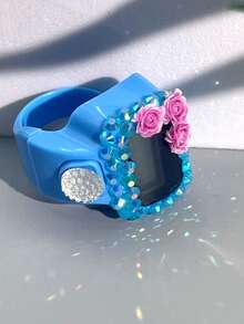 1pc Portable Rhinestone Flower Tally Counter, Manual Ring Mini Counter Without Battery, Finger Counter, Ring Button Counter, Suitable For Knitting Counting