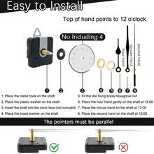 Clock Mechanism Kit, Wall Clock Movement With 3 Hands For DIY Kitchen Clocks And Home Decor Clocks Room Decor