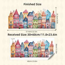 1 Stück bunte, süße Haus Wandaufkleber für Kinderzimmer, abnehmbare Kinderzimmer Aufkleber, Spielzimmer Wandkunst, Baby Mädchen Jungen Schlafzimmer Dekoration