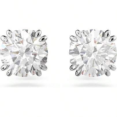 Pendientes de botón elegantes con cristal de corte redondo SWAROVSKI STILLA, pendientes unisex, regalo para mujeres, cumpleaños, Navidad, Día de la Madre