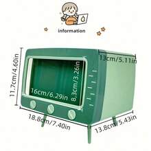 1pc Cute Cartoon TV Shaped Tissue Box With Stand, Charming Home Decor For Living Room And Desk, Available In Multiple Colors