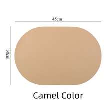 1件防滑耐热餐垫,防水可水洗厨房/餐桌垫兼杯垫,易于清洁室内/室外,仿皮杯垫家居装饰(马卡龙色) - 彩色 - 查看 9