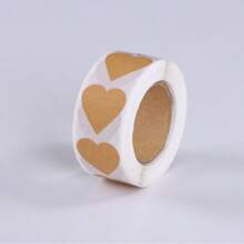 Etiquetas adhesivas redondas de papel kraft marrón, pegatinas DIY personalizadas, decoración de festivales, pegatinas para sellar regalos. 1 rollo de 500 pegatinas de papel kraft marrón natural, etiquetas de papel kraft redondas con adhesivo permanente de 0.98 pulgadas para envases, etiquetas de embalaje de alimentos. Escuela