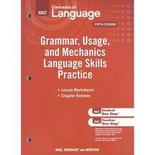 Pre-Owned Elements Of Language: Grammar Usage And Mechanics Language Skills Practice Grade 11 (Paperback) By Holt Rinehart And Winston (Prepared For Publication By) - Single Book - View 3