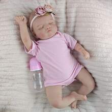 1pc 18 Inch Lifelike Simulation Doll Hand Drawn Hair Half Glue Reborn Dolls Playing House Accompanying Toys Birthday Present - Multicolor - View 17