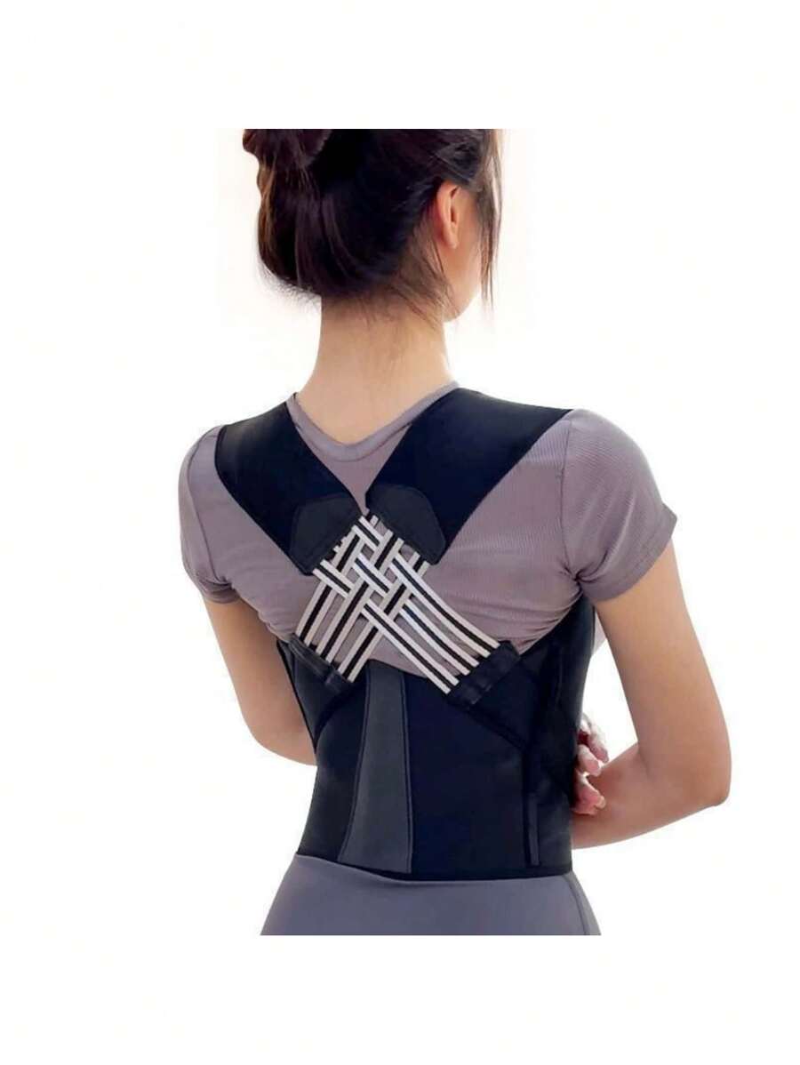 1 件女士塑身衣，钢扣束紧腰带万圣节服装 - 黑色 - 查看 1