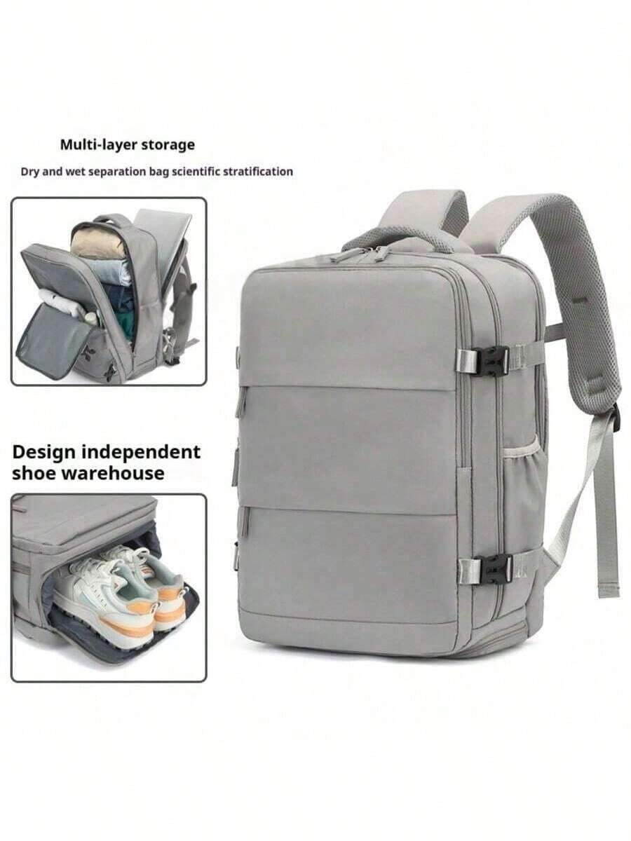 44x28x15cm Carry-On Travel Backpack, Airplane Luggage Bag For Men & Women, 14-Inch Laptop Backpack For School, Outdoor, Travel, Office, Commuting, Sports