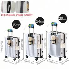 24-Inch Luggage With Large Capacity, Travel Suitcase With Wheels And 360-Degree Rotation, Suitable For Carry-On Graduation - Black - View 6