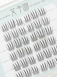36/72pcs 0.07mm Thickness C Curl (11-13mm) Glue-Free False Eyelashes, Eyelash Extension, Eyelash Cluster, Suitable For Beginners - Reusable, Cosplay, Cartoon, Sweet Style, Halloween, Great Gift For Women, Back To School Lash Clusters, Eyelash Clusters, Individual Eyelashes, Lashes, Fake Lashes