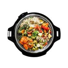 Olla de presión eléctrica Koblenz Kitchen Magic Pot kmp-1000 inoxidable cocción rápida multiuso eléctrica olla inteligente cocina moderna multiusos gran capacidad segura - Negro - Ver 4