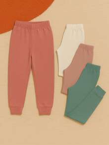 KIt com 3 Calças de moletom infantil juvenil agasalho uniforme - Pink - Visão 3