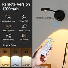 1pc Remoto Control Rechargeable Spotlight, Photo Wall Atmosphere Shooting Light,No Wiring, No-Drill, No Installation, Wireless Home Background Wall Mural Light, Smart Led Wall Light