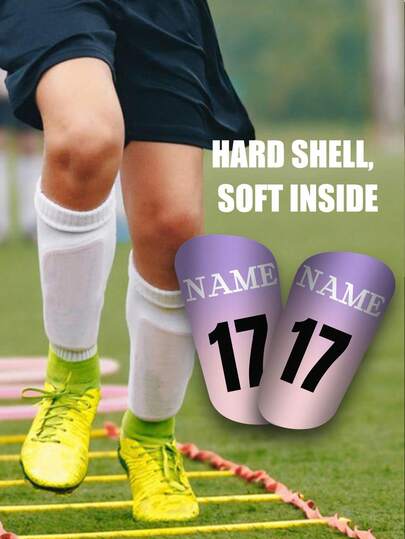 SRH 1 par de protectores de piernas mate personalizados, sube fotos de pareja/viaje/fiesta, material de PE mate de alta calidad con almohadilla de EVA, suave y amigable con la piel, ideal para baloncesto, entrenamiento de fútbol, gran regalo personalizado para Halloween, Navidad, adolescentes, parejas, familia, amigos, competiciones deportivas, recuerdos