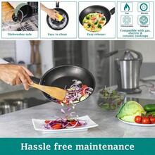 7 Piece Non Stick Aluminium, Pots And Pans Cookware Set, Black - cây xô thơm - Xem 4