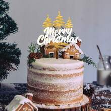 1pc/3pcs/6pcs Acrylic Merry Christmas HOHOHO Milu Deer Cake Topper For Christmas Party Cake Decoration Supplies Christmas Christmas Decorations Christmas Pajamas Christmas Gifts Christmas Decor - Multicolor - View 3