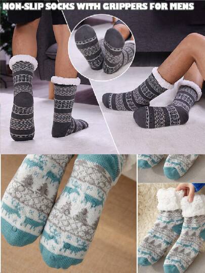 3 pares de calcetas afelpadas termicas para hombre