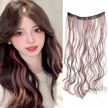 Fashion Color Party Highlights Clip On Wig For Women, Multi Color Multi Card Curly Hair, High Temperature Resistant Synthetic Wig, Suitable For Music Festivals, Carnival Parties, Halloween, Christmas