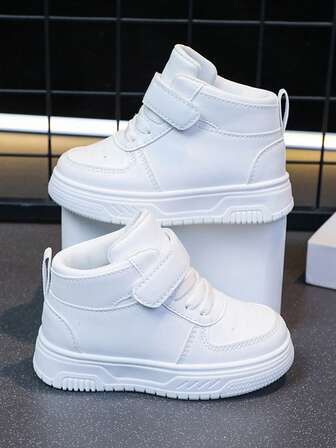 1 双高帮舒适平底休闲运动鞋，适合婴幼儿，适合四季日常户外穿着