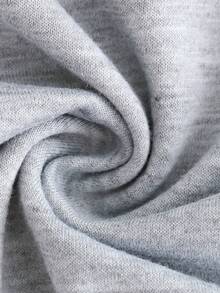 Teen Girl Fall Clothes Colorful Headphones With Letter Print Pattern, Casual Style, Sweatshirt, Suitable For Daily Wear, Party, School, Attending Music Festivals, Vacation, Commuting. Can Be Given As A Gift To Family, Boyfriend, Girlfriend, Friends, Girls Winter Clothes, Essentials Sweatshirt - Grey - View 4