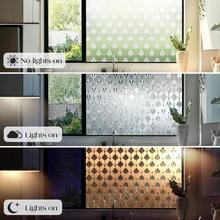 Decorative Heat Reduction Window Cover Frosted 3D Stained Window Film Static Cling Removable Window Decal For Kitchen For Office For Bathroom - Multicolor - View 10