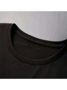 Men's T-Shirt Olhar Smile Shirt T-Shirt Manfinity Street Wear 100% Cotton - màu đen - Xem 2