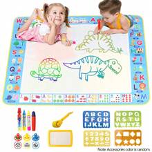 Tapete de desenho mágico com água, canetas mágicas grandes e reutilizáveis, brinquedo de prancheta para crianças, pintura Montessori de 99 x 79 cm, 100 x 80 cm, volta às aulas