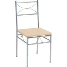 Mcc Direct Dining Table And Chairs Set Metal Wood Effect Table Dining Set 4 Chairs Silvia - Natural - View 6