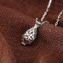 Stainless Steel Cremation Urn Memorial Pendant Necklace With Hollow Urn Teardrop Cremation Jewelry For Ashes - Multicolor - View 5