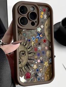 Star Sun Emoticon Phone Case Suitable For Compatible With Iphone17,16, 15, 14, 13, 12, 11, PRO MAX,16e As Well As X, XS, PLUS, Galaxy S22/23/24 Ultra/FE+ - 彩色 - 查看 1