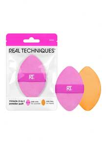 Real Techniques Milagrosa esponja de maquillaje 2 en 1, de doble cara, de tamaño completo, con banda elástica reversible, punta de precisión, para líquidos, cremas y polvos, 1 pieza, maquillaje, barato, decoración de habitación, tocador, viaje, dormitorio, accesorios de maquillaje, esponja, mezclador de maquillaje, borla de polvo, esponja de maquillaje, barato, rellenos de calcetines, maquillaje, herramientas de maquillaje, cosas baratas, regalos, regalos para mujeres, regalos de Navidad - Naranja - Ver 1