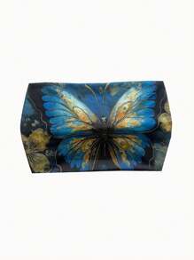 1pc Retro Butterfly Print Headband, Non-Slip Knotted Headscarf, Elegant Versatile Boho Style Headband, Elastic Wide Headband, Absorbent Headband For Exercise Yoga, Cute Headband For Women Hair Accessories Sports Hair Bands Women Turban Running Hair Wrap Cycling Sweatband Autumn Accessories Women Bandana Fashion Head Wrap Fall Head Band Winter For Vacation Outfits Woman
