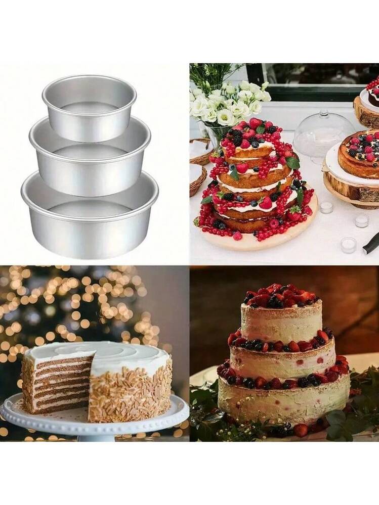 2 Teglie Per Torte Round Da 15,2 Cm In Alluminio Antiaderente | Fondo Rimovibile | Alte 7,6 Cm | Per Cheesecake E Dolci Fatti In Casa