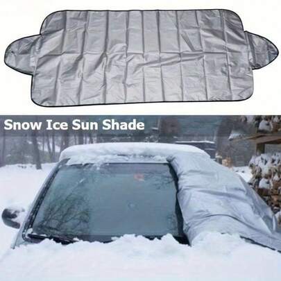 1pc Car Winter Windshield Protector, Automotive Glass Exterior Protection Cover, Snow Sunshade, Frost Ice Shield, Foldable Car Sunshade