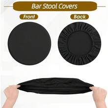 Round Bar Stool Seat Covers Washable Stool Cushion Slipcover Elastic Bar Chair Covers Bar Stool Covers Round, High Elastic Circle Stool Cover, Soft & Easy To Clean Chair Seat Slipcover - Multicolor - View 1