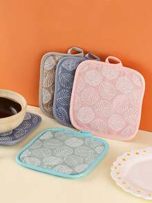 4/2pcs 17x17cm Home & Kitchen Essential, Suitable For Kitchen Anti-Scald Multipurpose Pot Holder, Coaster, Dining Room Mug Pad, Great Gift
