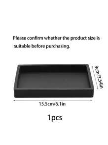 2pcs Set 7.9-Inch Black Bathroom Silicone Tray, Flexible Rectangular Soap Dish For Bathroom And Kitchen Countertop, Modern Minimalist Style Vanity Tray Storage Rack, Bathroom Accessories - Black Home Bathroom Decor Bathroom Organizer Fall Decor Back To School - Black - View 14