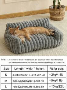 1pc Comfortable Cat Sofa, Cute Soft Cat Nest, Cat House, Breathable Cat Bed, Sleeping Basket Suitable For Small, Medium And Large Cats, All Season Use - Grey - View 2