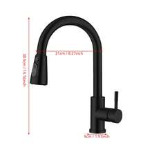 1 pieza Grifo de cocina moderno de níquel cepillado - Caño alto de una sola manija con rociador extraíble, de construcción duradera de acero inoxidable, de grado comercial, compatible con autocaravana, fácil instalación, bajo caudal y resistente a la corrosión - Multicolor - Ver 4