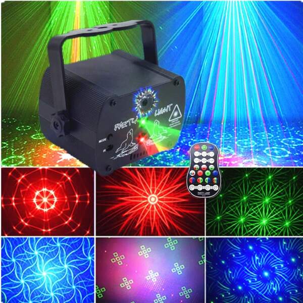 Luces de fiesta Luces de DJ Luces de discoteca Luces de choque activadas por voz de varios modos Proyectores de luces estroboscópicas Utilizados para fiestas en interiores y exteriores, decoraciones de cumpleaños, clubes, baile, karaoke, Halloween, Navidad y espectáculos