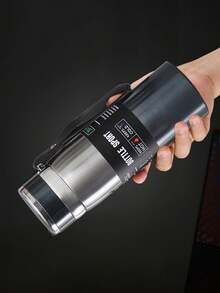 زجاجة ماء من الفولاذ المقاوم للصدأ سعة كبيرة، زجاجة ماء محفوظة للمشروبات الساخنة والباردة، مناسبة للأطفال والبالغين، للرياضة والخارج والمكتب والسفر