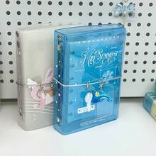 A7 Tri-Fold Loose Leaf Notebook, PVC Transparent Cover, Organizer Album With Divider Pages, Planner Journal