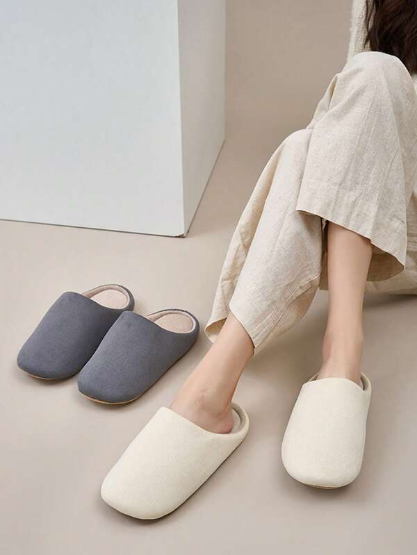 1 pieza Pantuflas unisex de interior para otoño e invierno, ligeras, cómodas, relajantes y desestresantes para usar en el dormitorio