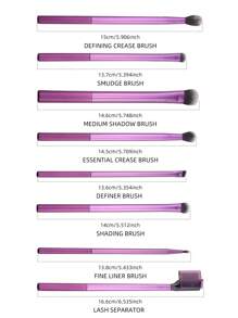 Real Techniques Everyday Eye Essentials 8 Pieces Makeup Brush Set, Eye Brushes For Eye Liner, Eyeshadow, Brows, & Lashes, Travel Friendly, Gift Set