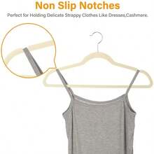 Percha de terciopelo ABUELA TIBURÓN ABUELA TIBURÓN, percha ahorradora de espacio con dos muescas antideslizantes y gancho de 360° para tirantes, abrigos, chaquetas y trajes