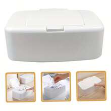 Caja de toallitas húmedas tipo botón, caja de pañuelos para coche, caja de almacenamiento portátil de toallitas húmedas para la sala de estar, caja de toallitas húmedas, caja de toallas con tapa de botón, caja de almacenamiento de toallas secas y húmedas, a prueba de polvo, multifuncional, caja de pañuelos antiestrés, suave y esponjosa - Multicolor - Ver 9